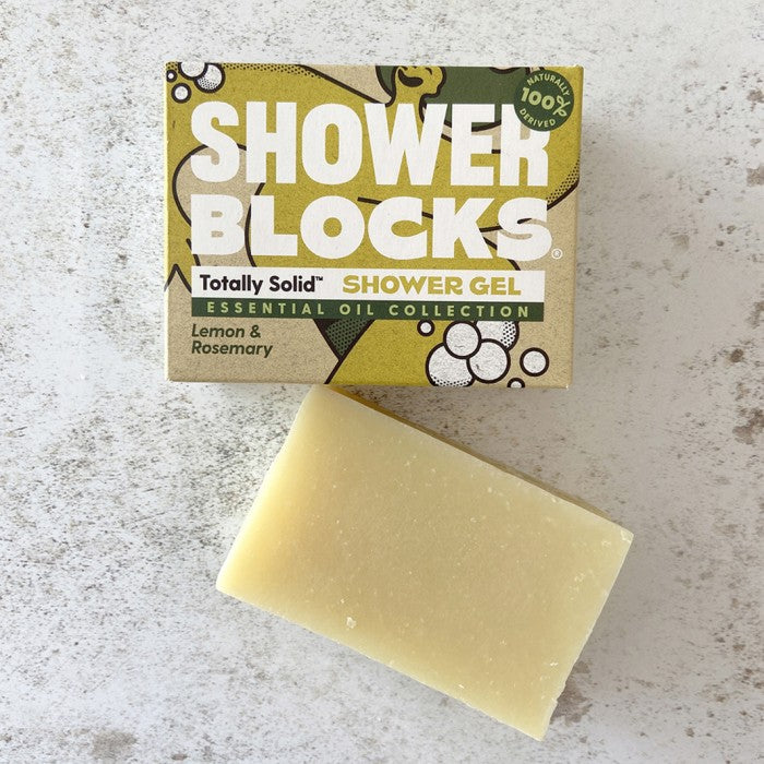 Shower Blocks - Lemon & Rosemary Solid Shower Gel - Life Before Plastic